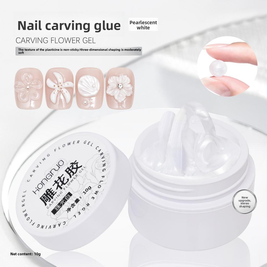 Nail art engraving glue solid nail modeling glue white transparent PVC model glue