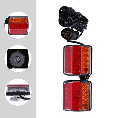 Universal 7 Pin LED Tail Lights for Trucks Trailers Tractors Buses 2835 LED Beads Brake Reverse Turn Signal Lights