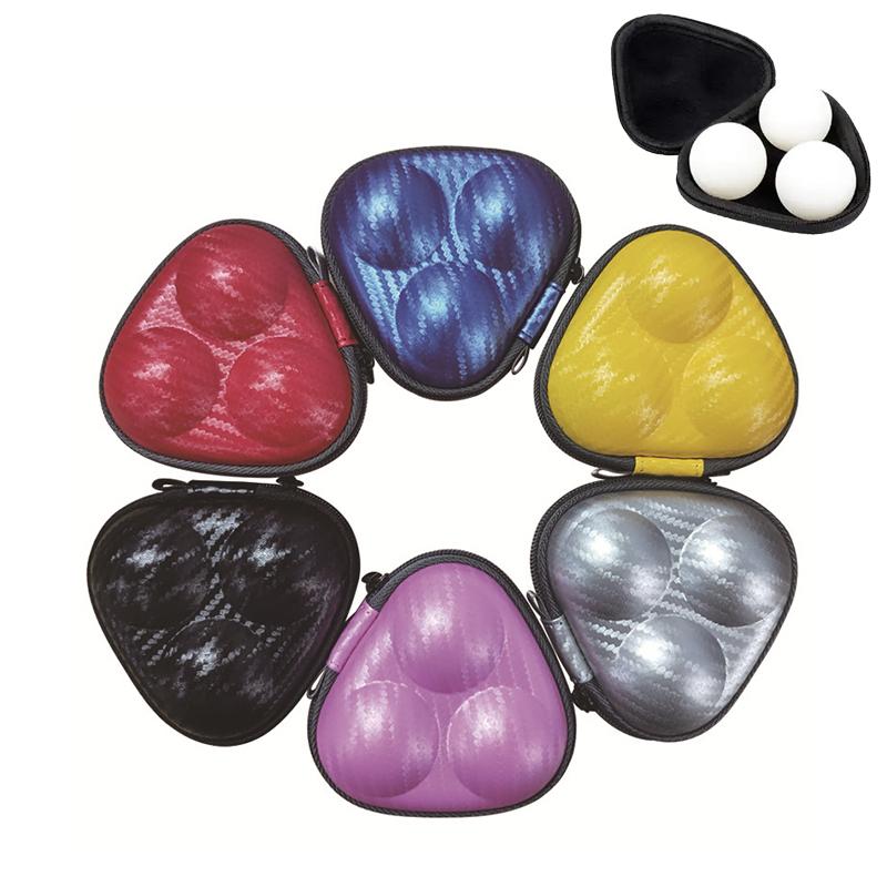 Pouzdro na stolní tenis 3 míčky na ping-pong Úložná taška Tvrdé krabice Pu Organizér Halové sporty Příslušenství pro stolní tenis Vodotěsné