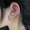 1/2 Stück Unisex-Ohrclip in Schlangenform, polierte Legierung, Retro-Hip-Hop-Stil, amerikanischer Stil, Straße, 3D-geschnitzte Schuppen, Ohrringe, Club-Party-Ohrschmuck