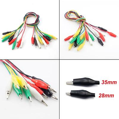 10pcs Alligator Clip Colorful Cord Electronic DIY Double-head Test Power Cable Connection Line Accessories Electrical