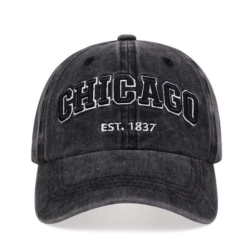 Letter CHICAGO Baseball Cap Men Women Spring Summer Cotton Unisex Baseball Snapback Hat Hip Hop Trucker Caps Gorras