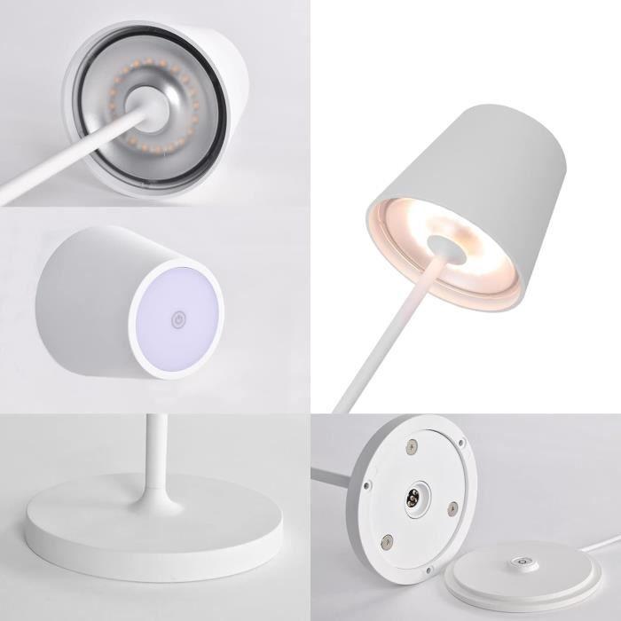 Lampe de table - k-bright - modèle rechargeable - aluminium laqué - led dimmable - ip54