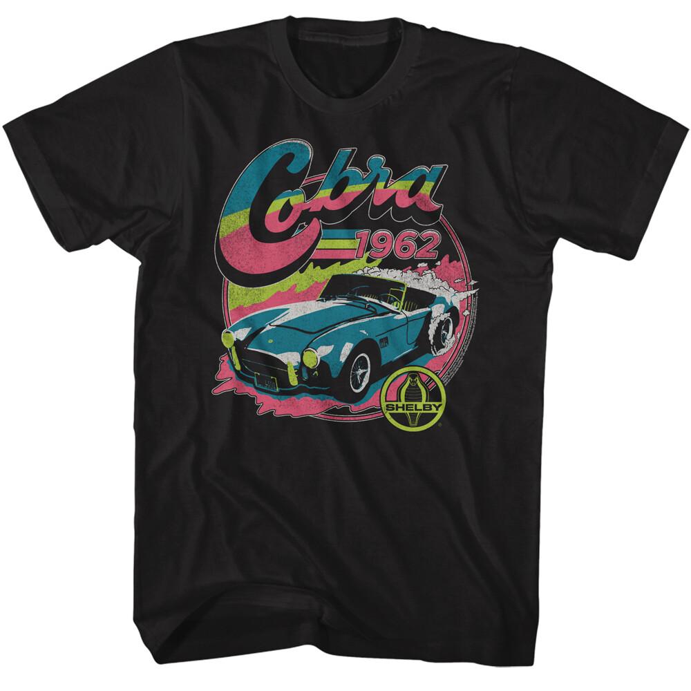 Carroll Shelby Colorful 1962 Convertible Cobra Burnout Men T Shirt S