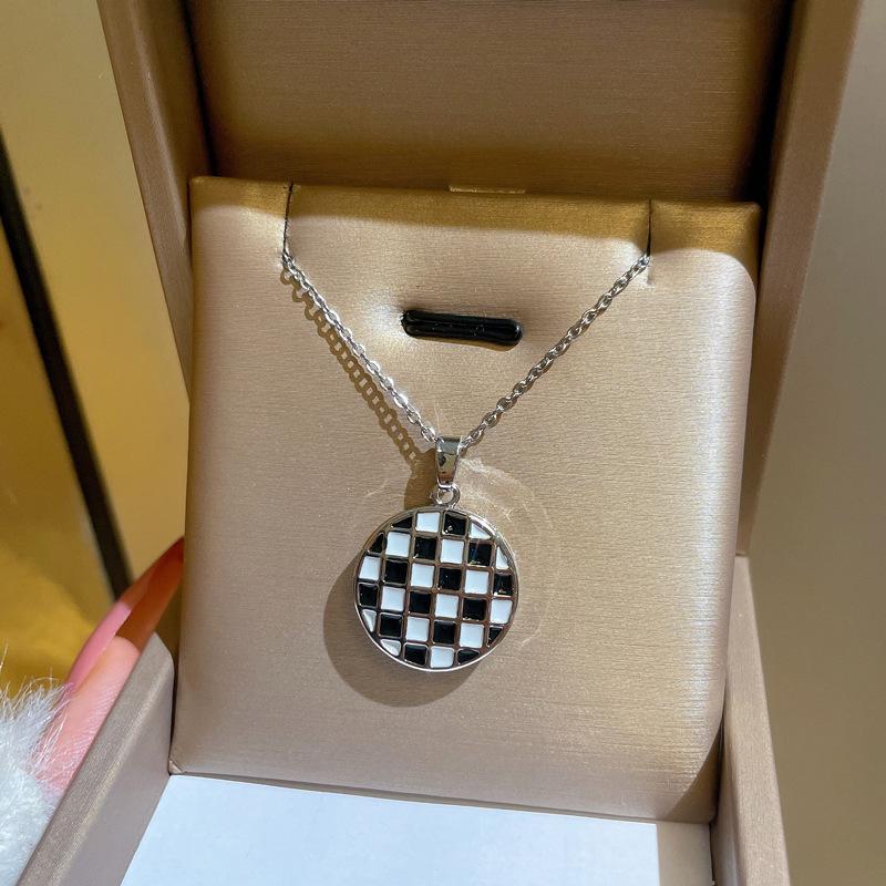 Collier à la mode pour femmes, en cuivre, Micro incrusté, en acier, Simple, maille rouge, chaîne de collier exquise