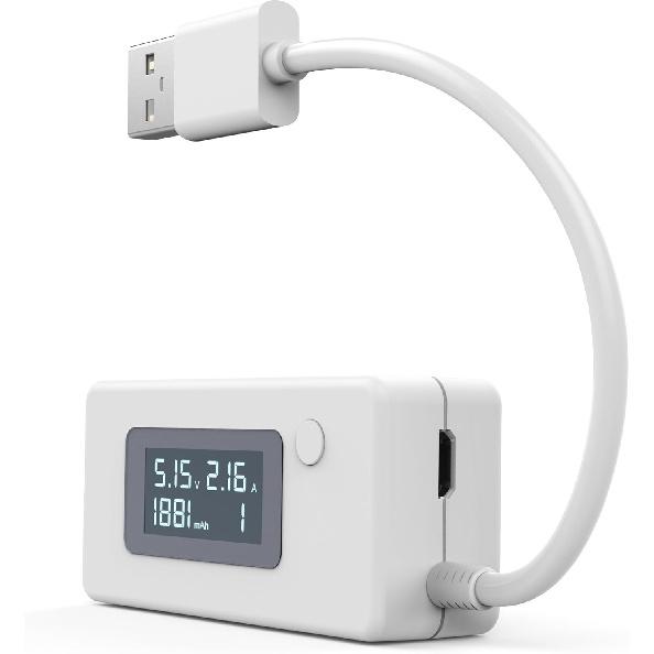 PowerJive USB Voltage/Amps Power Meter Tester Multimeter, Test Speed of Chargers, Cables, Capacity of Power Banks
