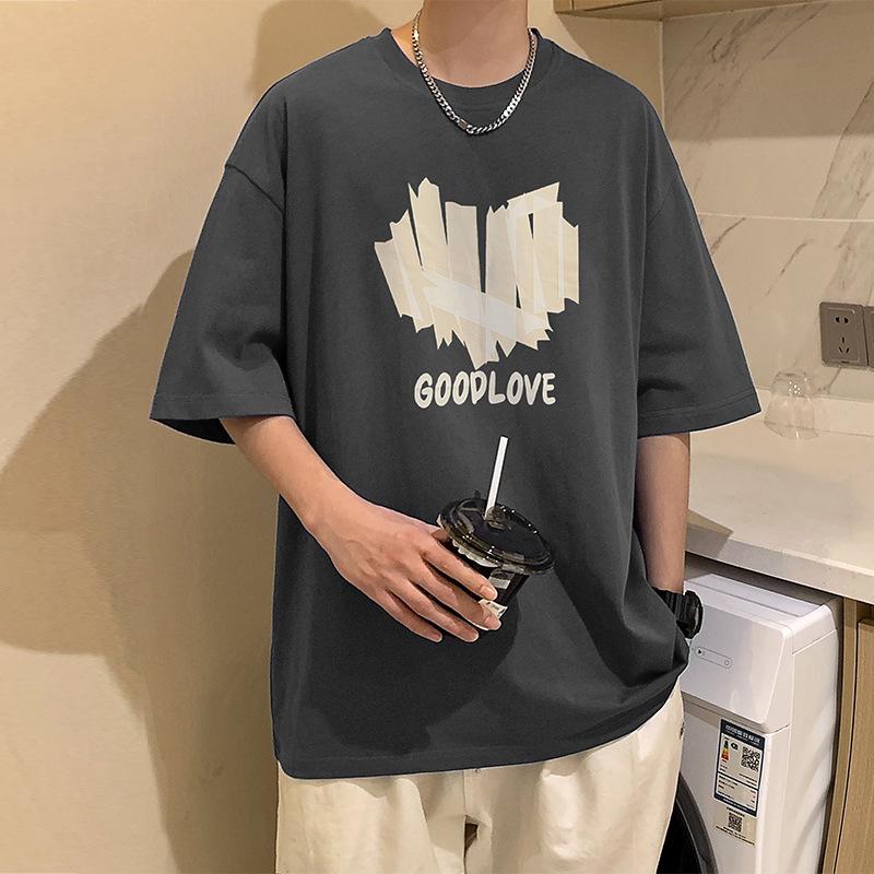 Letní pánské tričko nadměrné velikosti s krátkým rukávem ležérní volné pánské triko unisex streetwear top trička