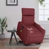 Vidaxl Reclining and Tilting Armchair with Massage, Electric, Burgundy