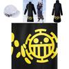 Exquisites One Piece Trafalgar Law Cosplay Kostümset mit Mantel, Hose und Hut