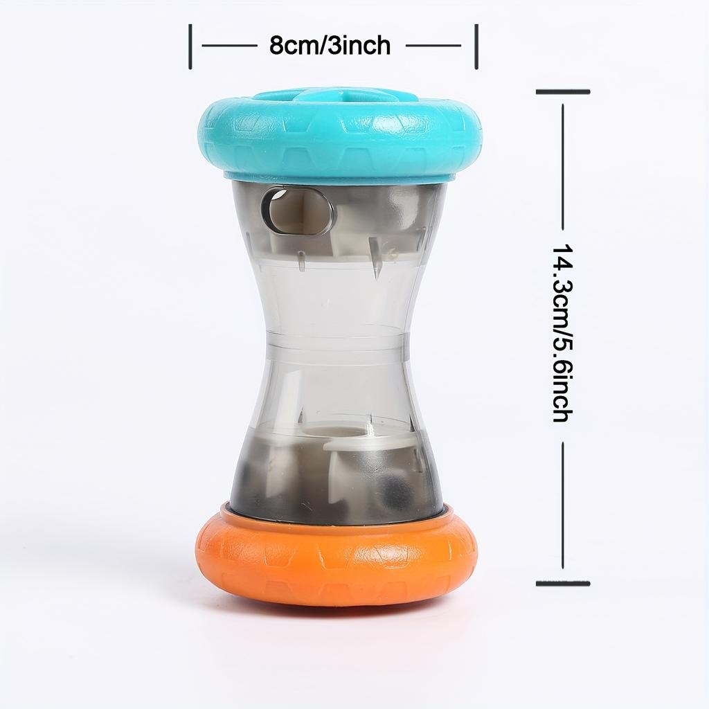 Interactive Barbell-Shaped Food Dispensing Puzzle Toys for Small Dogs, Durable and Bite-Resistant