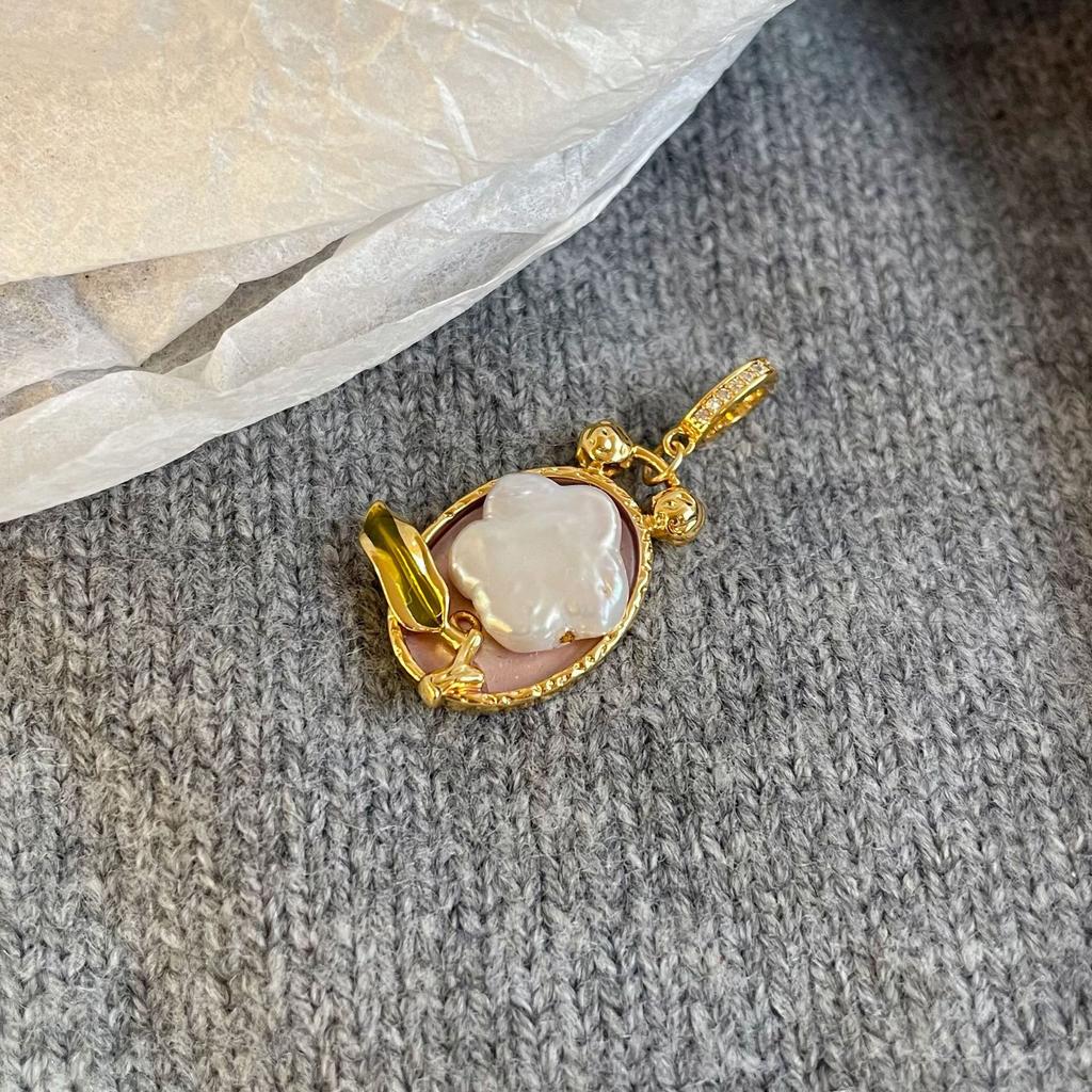 NALA Nala Originaldesign Tropfenglasur bemalter Halskettenanhänger Einzelanhänger ohne Kette Nische vielseitig universeller Karabineranhänger