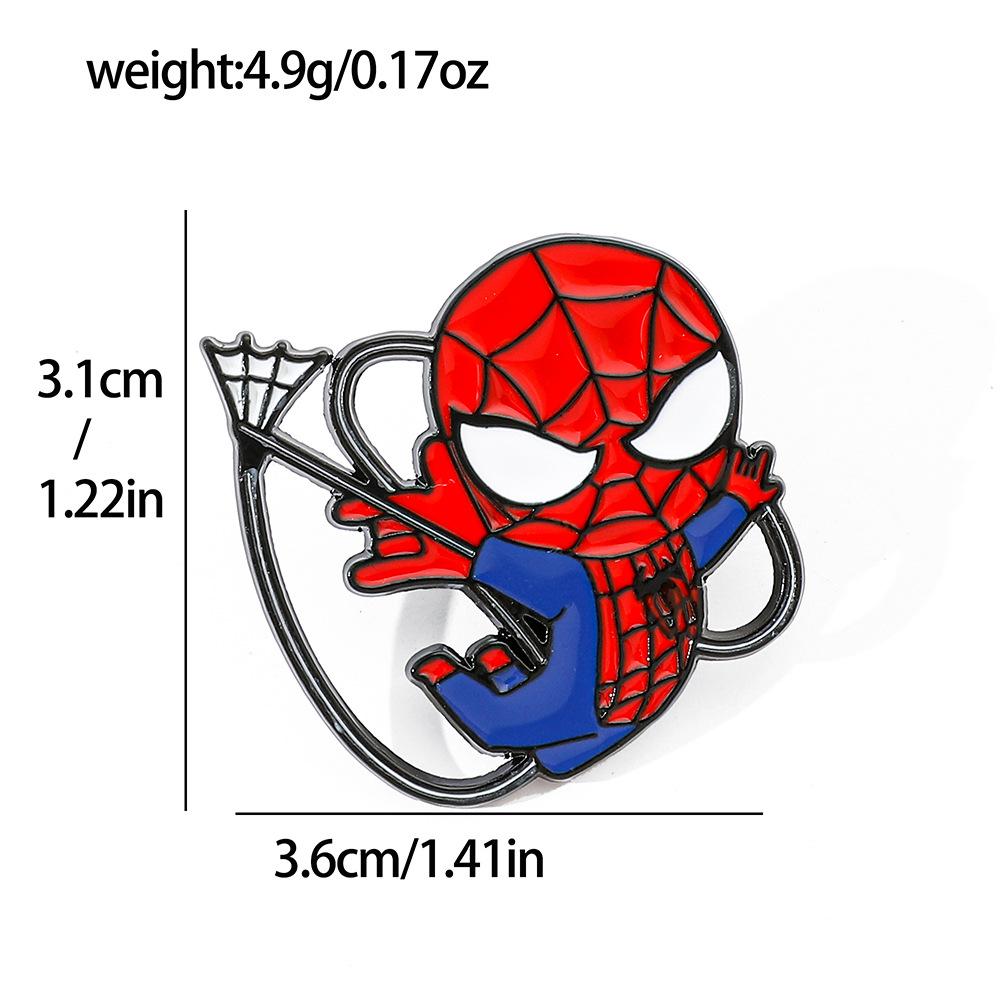 89 Spider-Man Alloy Brooch Marvel Superhero Spider-Man Metal Badge Backpack Jacket Personalized Decoration