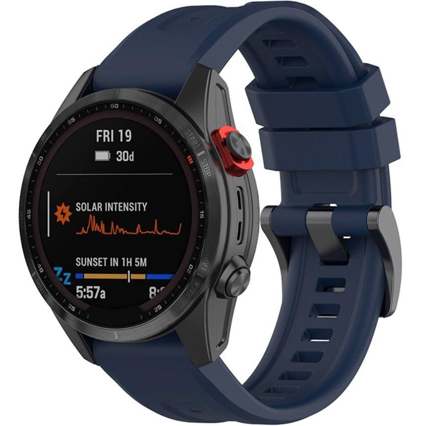 QuickFit Silicone Strap 20mm for Garmin Fenix 5S/6S/7S/8 43mm, Navy Blue