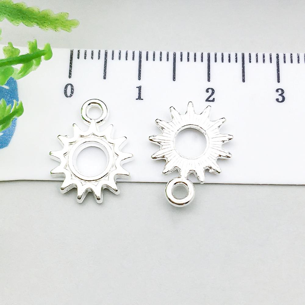 100-Piece Five-Color Alloy Sun, Moon, and Star Pendant Charms for DIY Jewelry