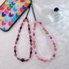 INS Crystal Acrylic Love Bead Fashion Anti-lost Hand Carry Pendant Short Mobile Phone Chain