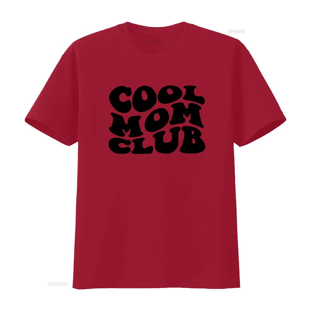 Cool Moms Club T Shirt Funny Mom Mama Design for Trendy vintage Washed streetwear homme Unisex graphic Top For Everyday Wear
