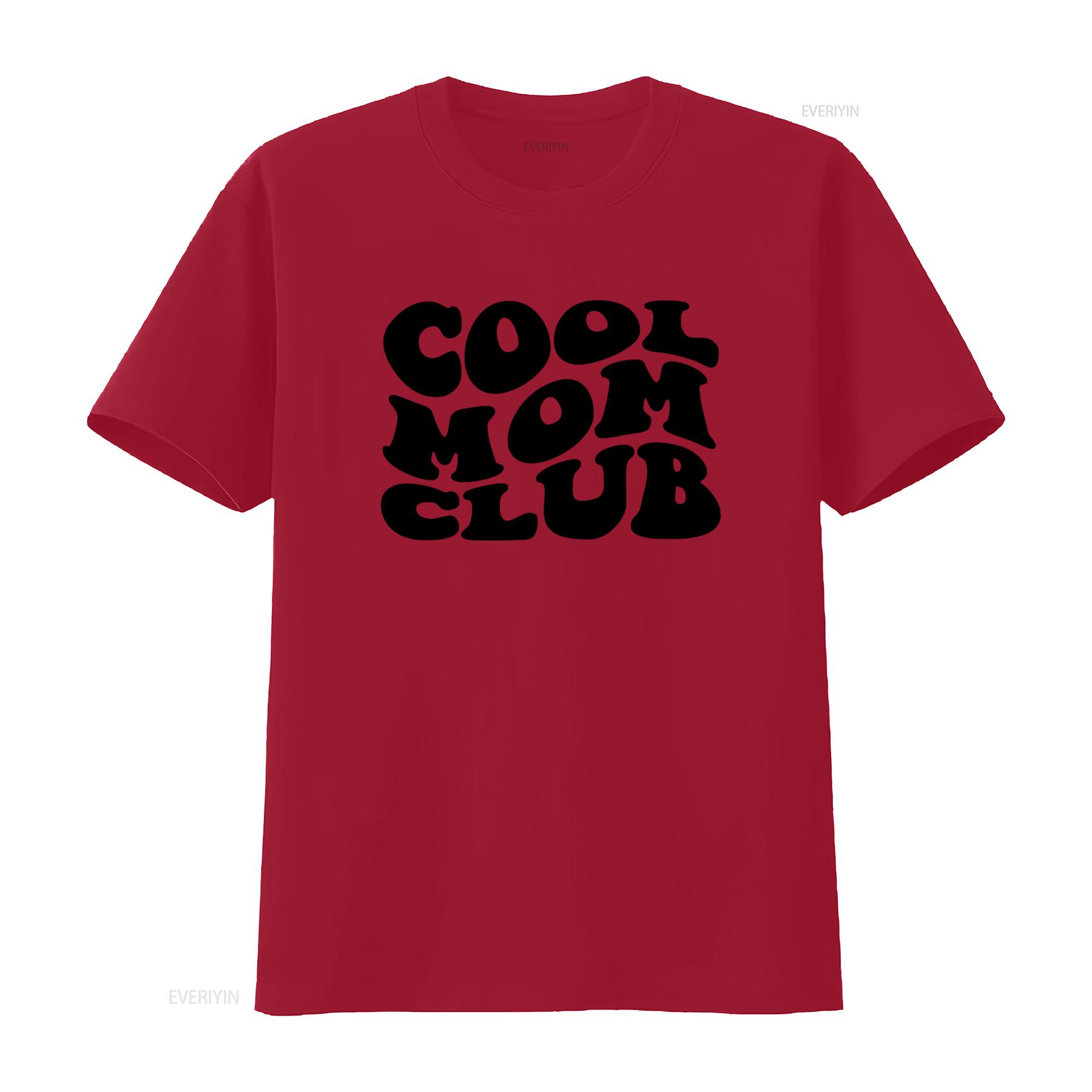 Cool Moms Club T Shirt Funny Mom Mama Design for Trendy vintage Washed streetwear homme Unisex graphic Top For Everyday Wear S