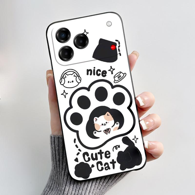 Casing For ZTE Blade V80 Vita / Nubia V80 Design Phone Case Aesthetic Cute Cat Fashion Soft Silicone Black Protective Back Cover