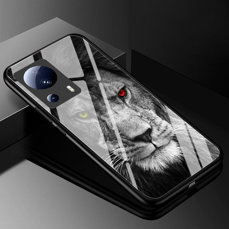 Tempered Glass Case for Xiaomi 13 Lite 5G Cover 13Lite Painted Hard Case for Xiaomi Mi 13 Lite Phone TPU Bumper Xiaomi13Lite