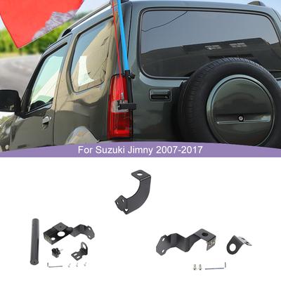 Stožiar na anténu s vlajkou zadných dverí vhodný pre Suzuki Jimny 2007-2017 Kovové príslušenstvo do auta Čierna