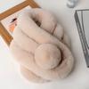 Rabbit Fur Scarf Women Winter Warm Soft Furry Scarves Casual Female Lady Outdoor Neck Warmer Collar Snood Gifts For Her 70Cm