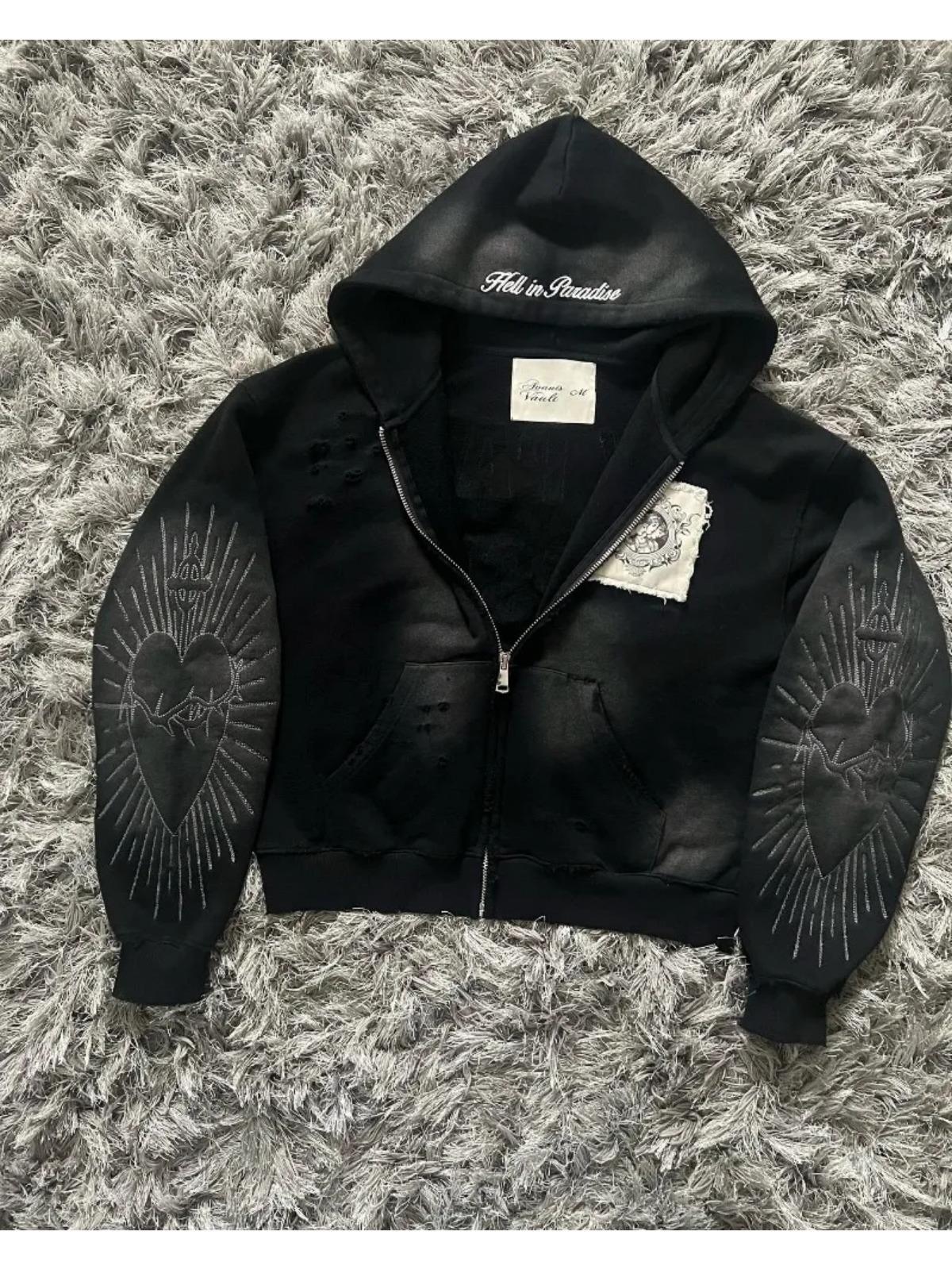 

ZYLLO Y2K Харадзюку Новая Мода Вышивка Буквами Свободные Толстовки Уличный Ретро Хип-Хоп Популярные Повседневные Джокер Спортивные Толстовки XXXXL