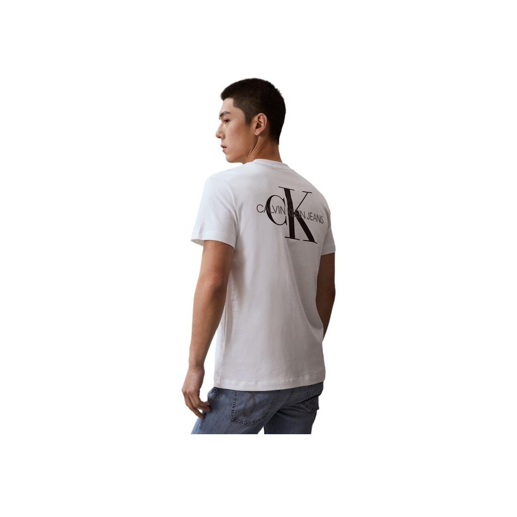 Calvin Klein Unisex Letter Casual Pure Cotton Printed Breathable T-Shirt Unisex Tops White J319634YAF
