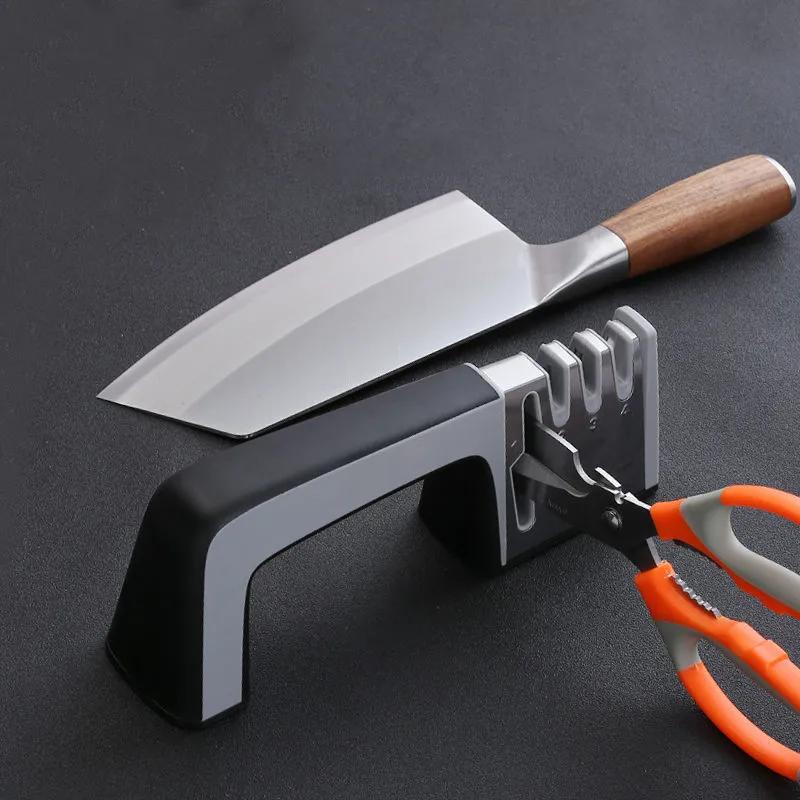 Quick Sharpener Convenient and Fast To Use New 4 in 1 Knife Sharpener, Kitchen Knife Care, Sharpens Dull Blades