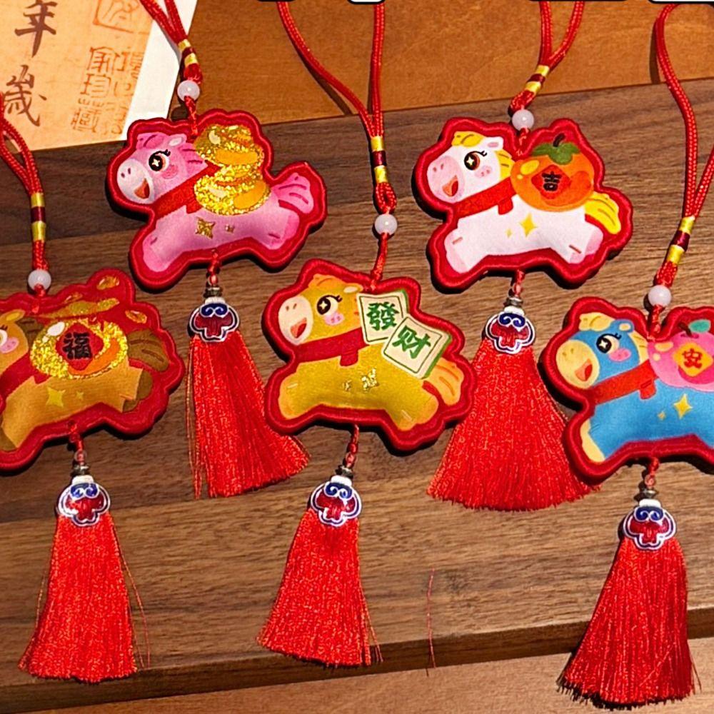 Chinese Style New Year Horse Pendant Tassel Car Hanging Ornaments National Wind Style