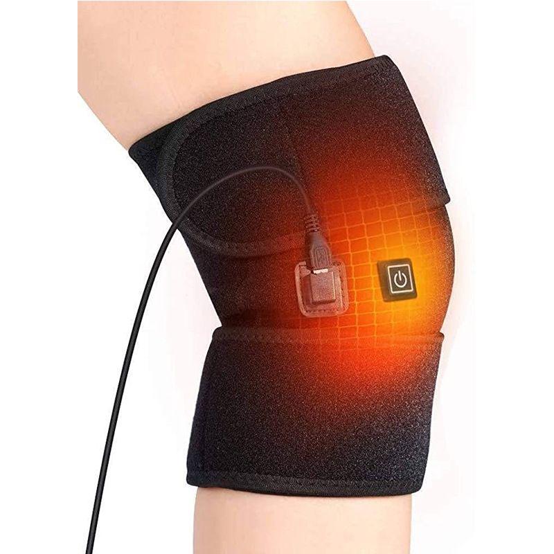 Electric Heating Knee Brace Wrap Far Infrared Vibration Massager Knee Support Outdoor Sport Knee Protector