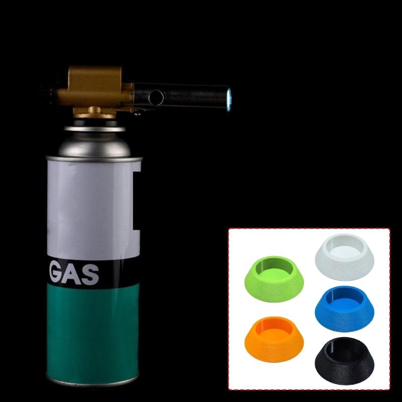 Portable Gas Canister Support Base, Wide Stand with Inner Seat for Camp Cooking Storage and Temporary Placement