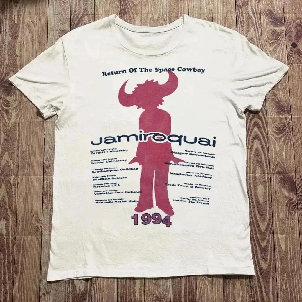 Футболка Jamiroquai БЕЛАЯ Футболка Унисекс Хлопок Графический Принт Футболка 2XL