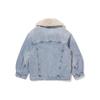 Levis FW22 Casual Solid Color Lamb Wool Collar Loose Denim Jacket Women Jackets Blue A3484-0000