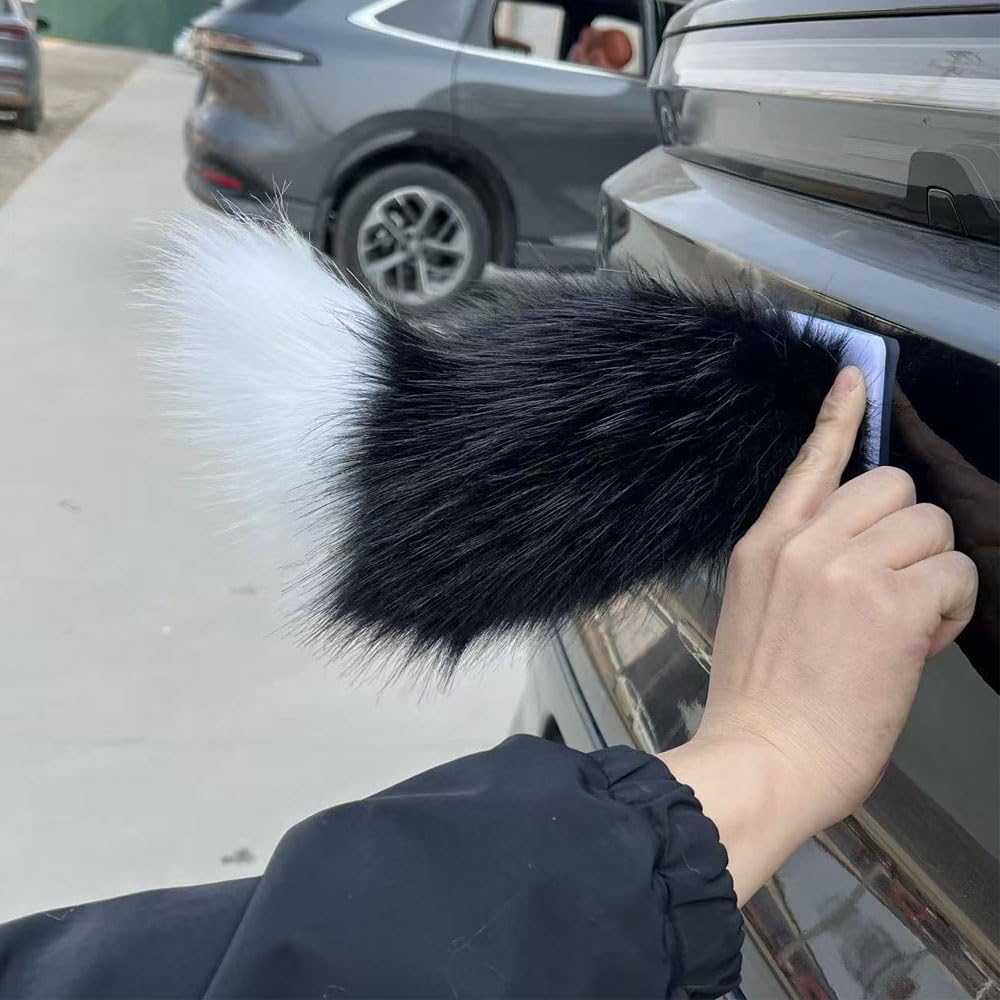Remote Control Electric Car Tail, Fuzzy Tail Car Decoration, Rechargeable Plush Animal Moving Tail, Self Adhesive Electric Animal Tail Car Decor