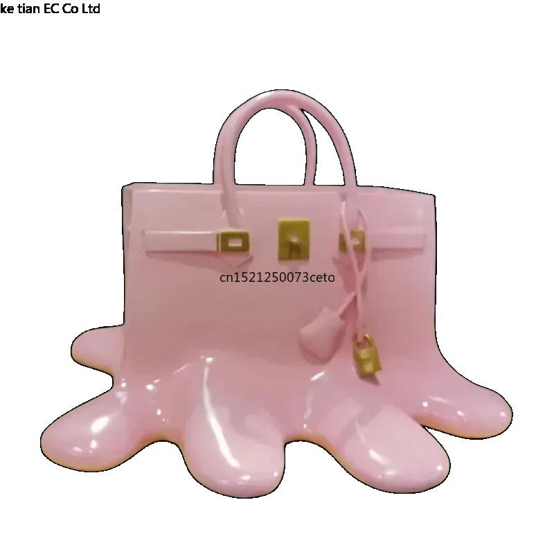 Creatitive Resin Flowers Bag Vase Home Decor Study Office Dining Table Vase Bag for Living Room Decor Bag Vase Luxury Sculpture