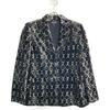 GIORGIO ARMANI 6HAG50AJDSZ 2020 Black Velvet All-over Print Jacket Jacket 38 blackUsed