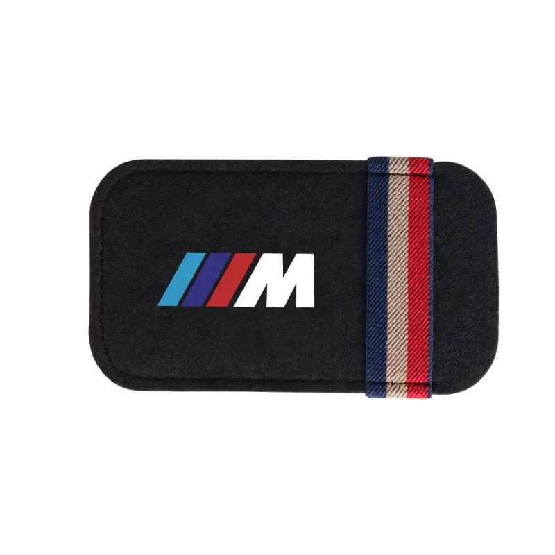 Für BMW Auto Sonnenblende Brillenetui Filzleder Verschleißfest Sonnenbrillenhalter Aufbewahrungsbox Universal Brillen Organizer Tasche