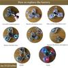 Kristall leuchtende LED-Licht Fidget Spinner Hand Top Spinner leuchten im Dunkeln EDC Stressabbau Spielzeug Kinetisches Gyroskop für Kinder