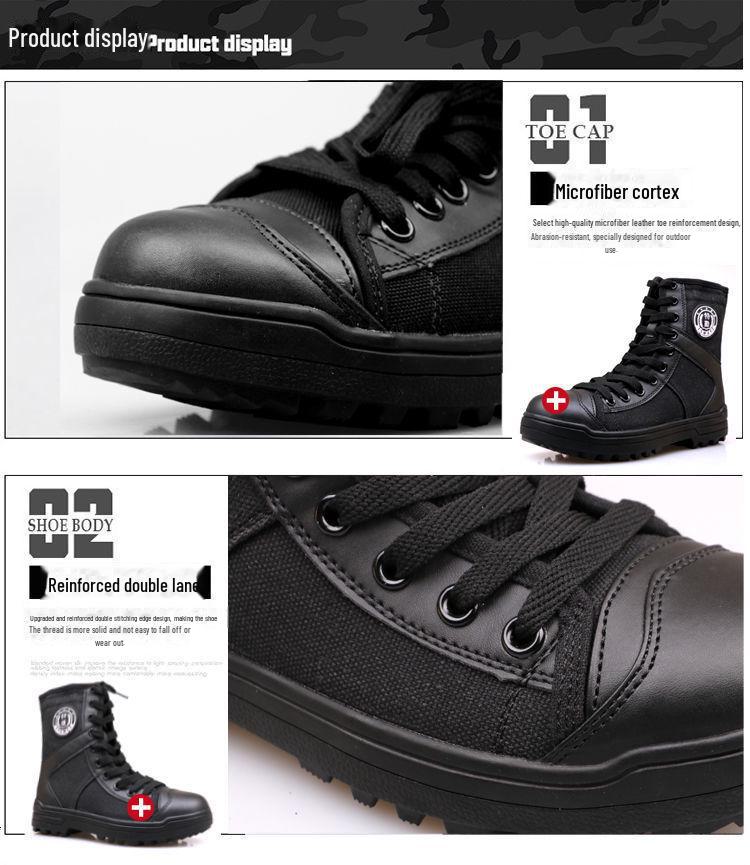 Ultra-Light Breathable Mesh Zipper Workwear Boots for Spring & Summer
