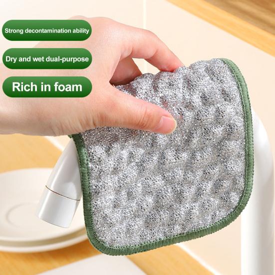 10Pcs Multipurpose Wire Dishwashing Rags Fast Drying Non-Scratch Reusable Wire Cleaning Cloth Kitchen Dishcloth