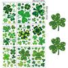 Shamrock Window Clings St. Patrick's Day Sticker Decals for Spring Festival Glass Wall Door Decorations 9 Sheets Home Room Art Appliques
