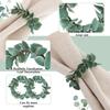 3pcs Rustic Artificial Plant Napkin Rings Simulation Metal Green Leaves Napkin Holder Multipurpose Napkin Buckles