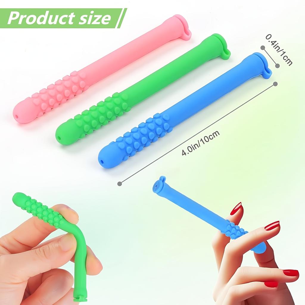 Chewing Essential Oil Inhaler Stick, Smoking Cessation Diffuser Stick, Personal Silicone Diffusion Rod for Changing Bad Habits, Ideal Birthday Gift