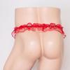 Solid Color Men's Thongs Low Waist Hollowed-out Sex Panties Black Sex Fun Elastic Thong Hollowed-out Sex