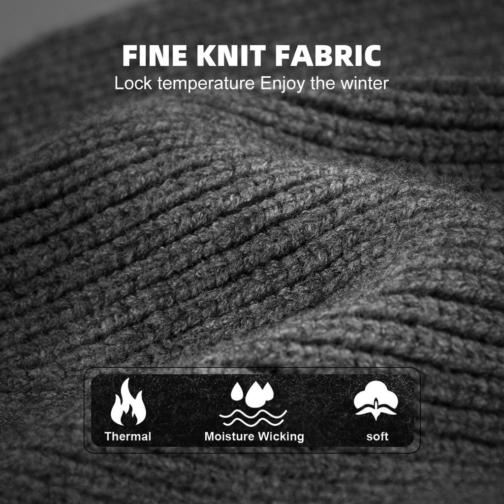 WRELS Winter Beanie Thermal Windproof Cycling Ear Protection Skiing Hiking Cold-proof Knitted Cycling Unisex Earflap Cap