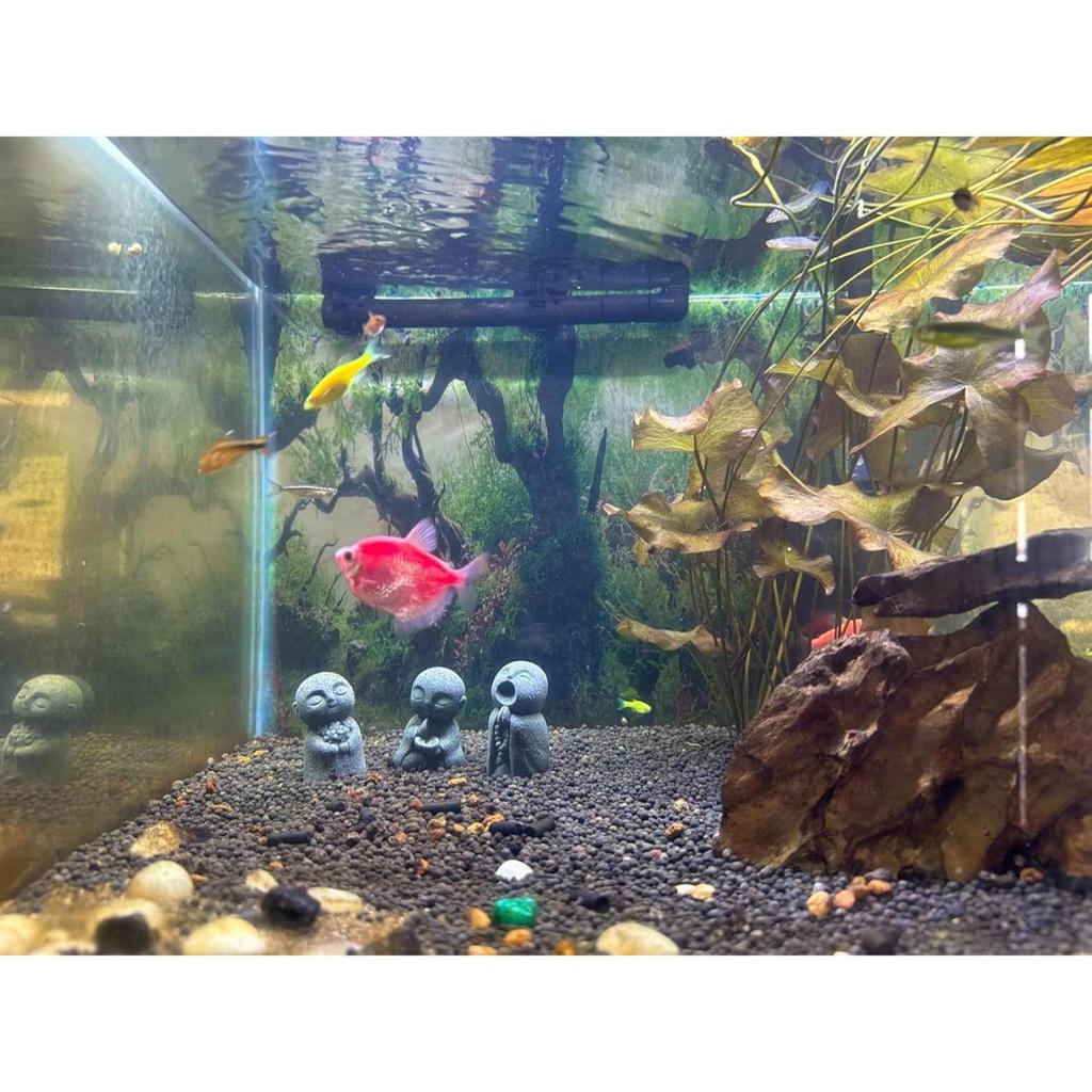 3pcs Japanese Monk Statue Praying Zen Sandstone Mini Baby Buddha Idol Figurine