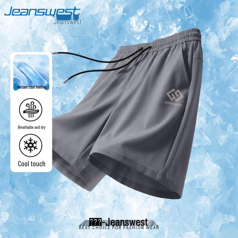 Jeanswest Men s Ice Silk Casual Quick-Dry Shorts 4XL