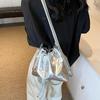 Bag summer women's new underarm feeling bag niche fashion pleated drawstring bag simple messenger bag