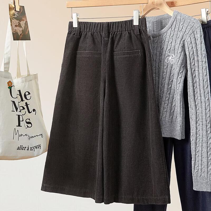 Pantaloni casual scurți pentru femei cu talie elastică și crac lat