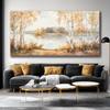 Vintage Landschaftsgemälde, Herbstlandschaft Rahmenlos für Wohnzimmer, Schlafzimmer, Büro Dekoration, Moderner Leinwanddruck Heimdekoration